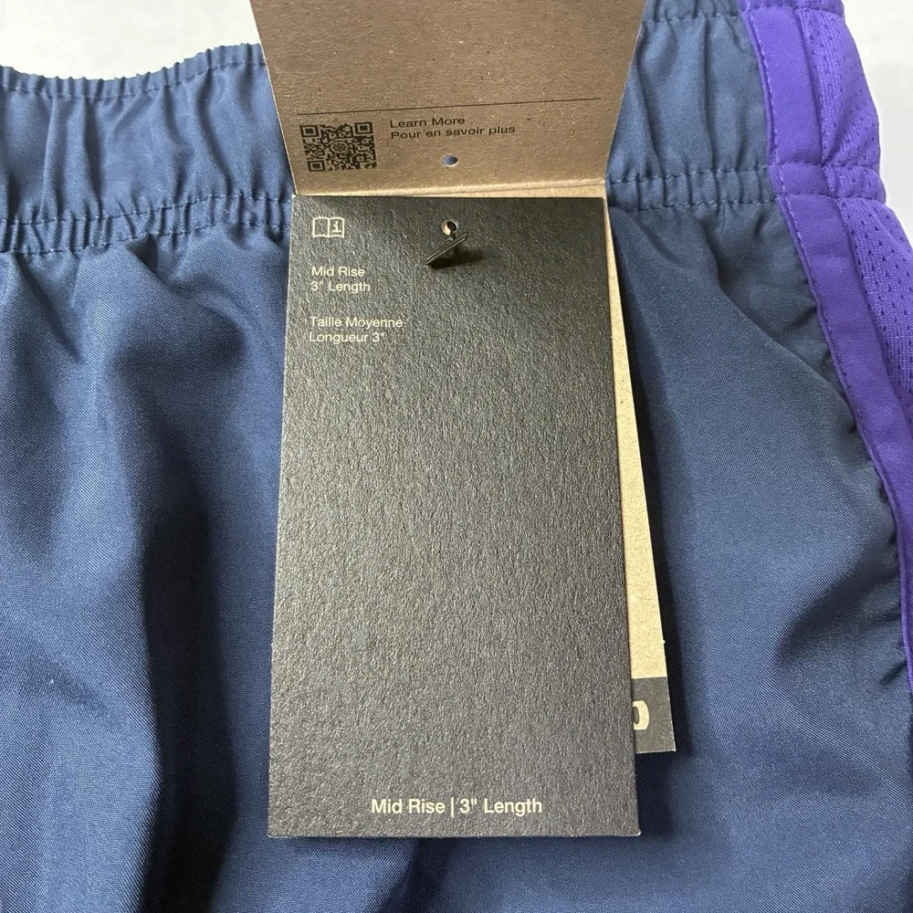 Nike Dri-FIT Running Shorts Women's 2XL Blue Purple 3 Inseam Lightweight HM6096